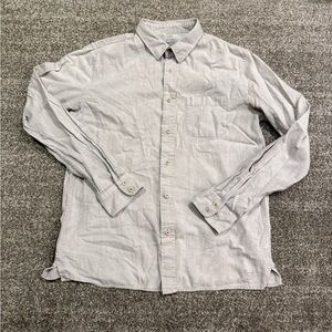Outerknown Light Gray line / organic cotton Casual Button-Down Shirt